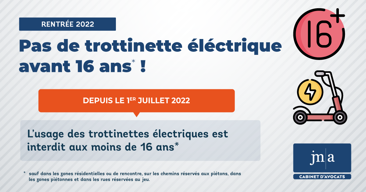 Rentrée 2022 : pas de trottinette électrique avant 16 ans !